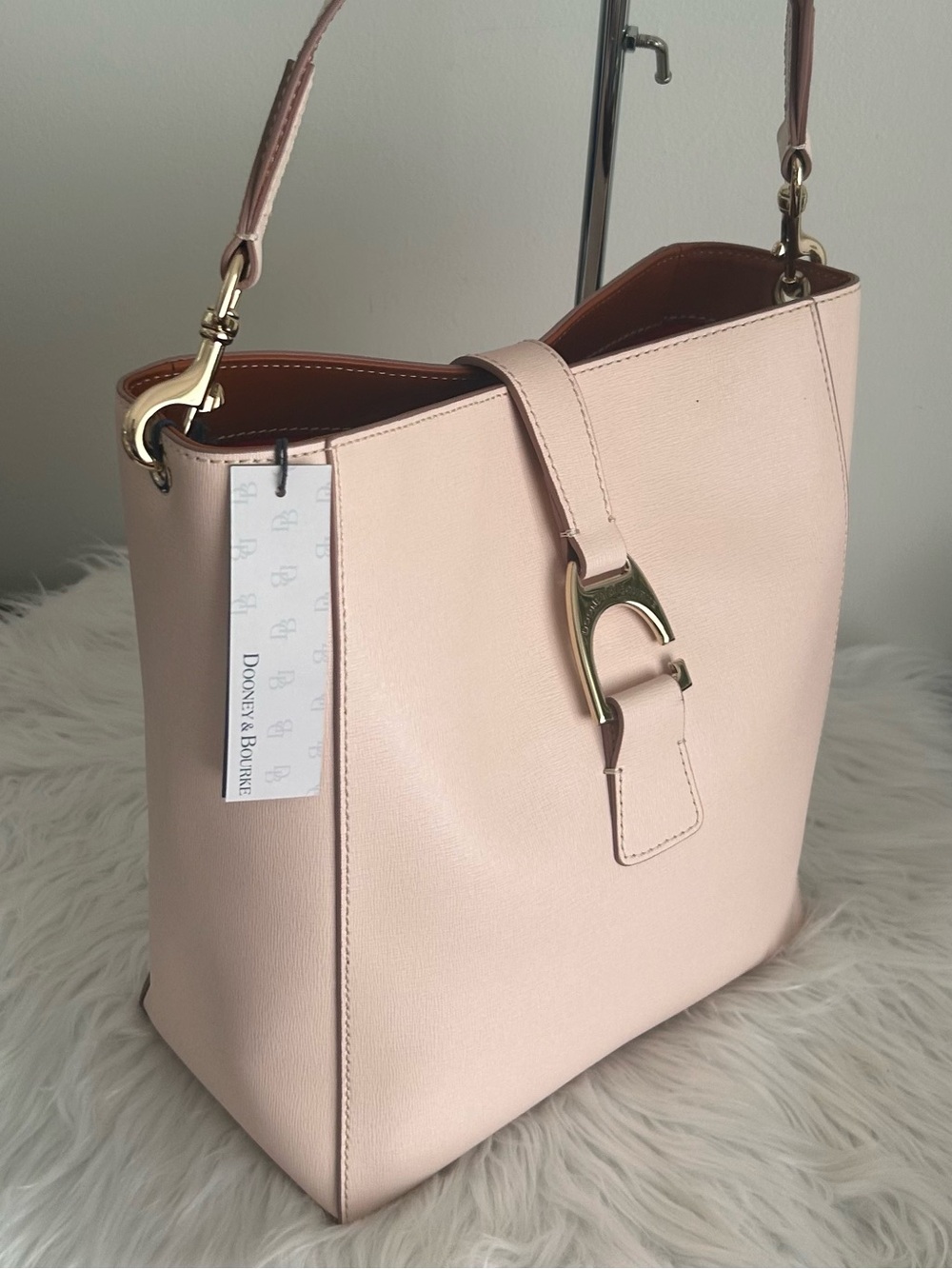 Dooney & Bourke Ashley Blush Pink Leather Shoulder Tote Bag Wallet Set NWT - Picture 6 of 16